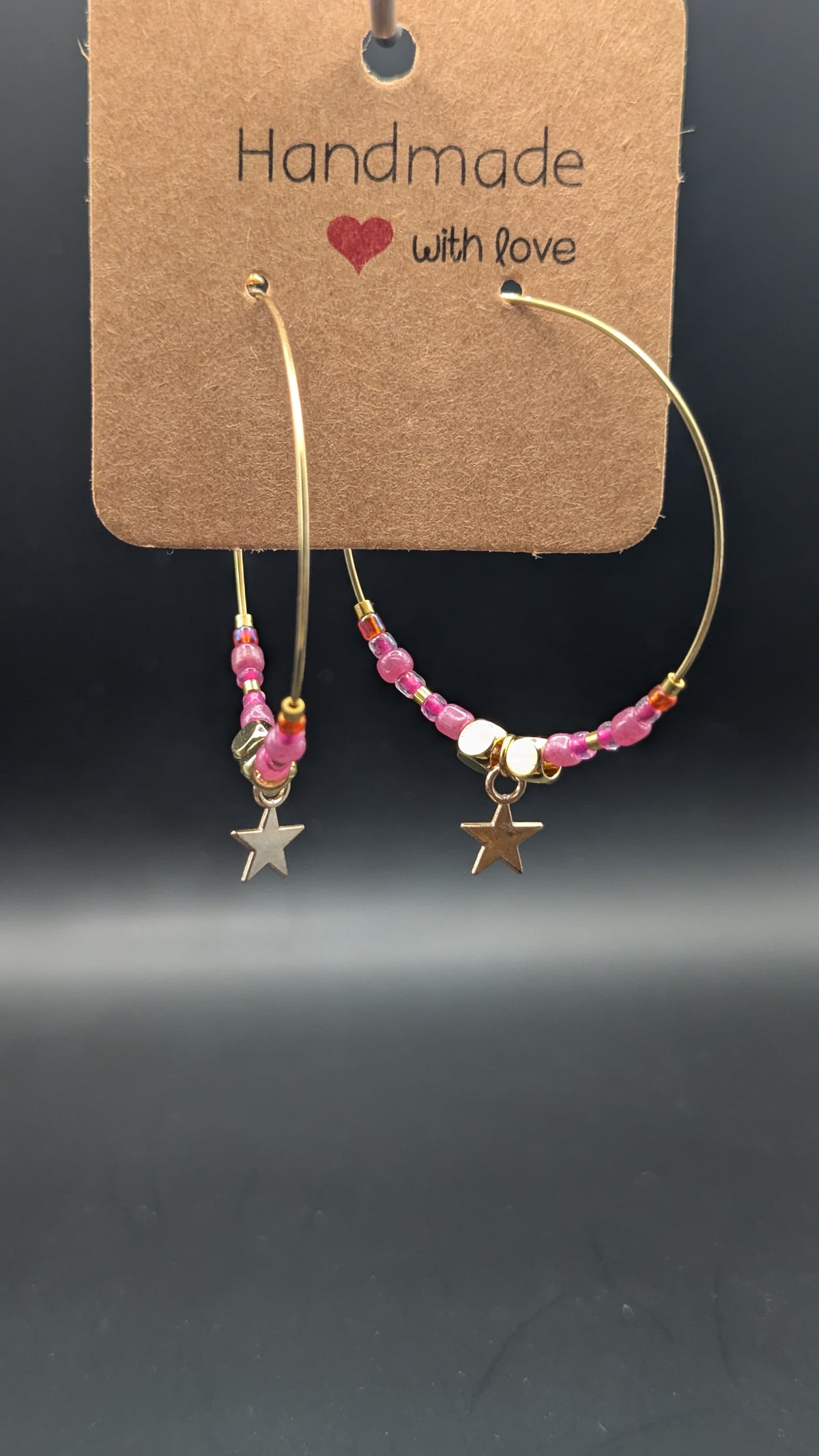 Pink Star Hoops 🌸