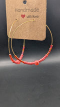 Coral Glow Hoops ❤️