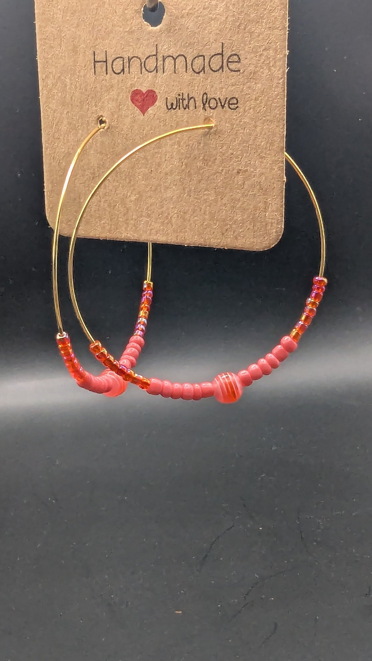 Coral Glow Hoops ❤️