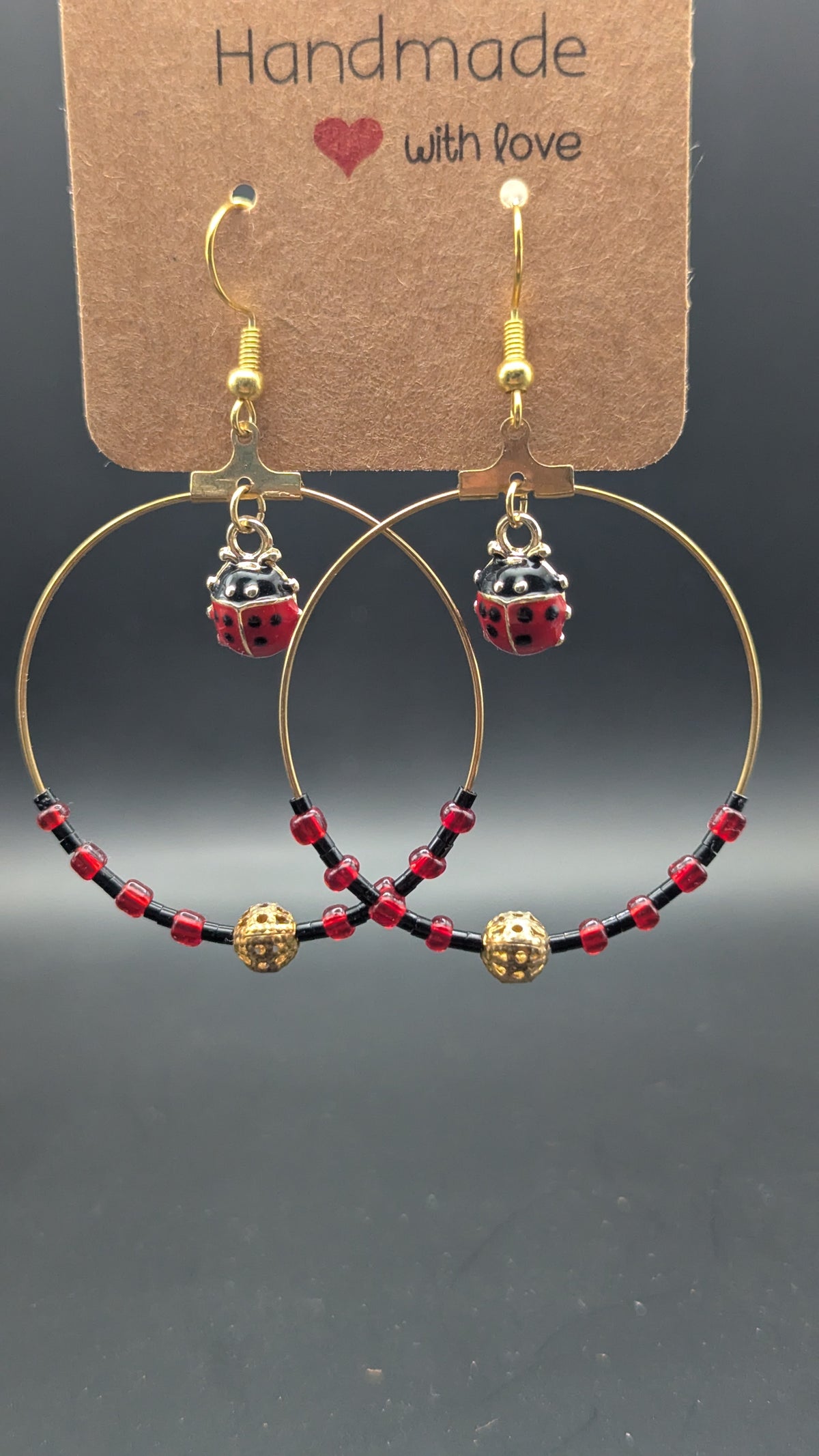 Ladybug Hoop Earrings ❤️